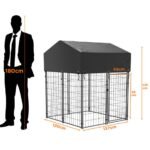 Dog Playpen House Heavy Duty Large Outdoor Dog Kennel Anti-rust Metal Pet Crate - Image 10
