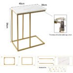 Heavy-Duty C-Shaped End Table with Storage - Image 7