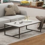 Elegant Heavy Duty Stone Coffee & Side Table - Image 2
