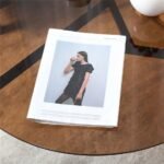 Modern Round Tempered Glass Coffee Table Sofa Side End Table Brown Tinted Metal Frame Living Room - Image 6