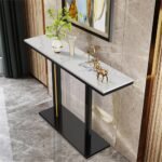 Heavy Duty Marble Entry Console Table Extra Large Sofa Table Accent Furniture - Image 2