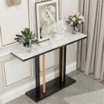 Heavy Duty Marble Entry Console Table Extra Large Sofa Table Accent Furniture - Image 3