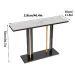 Heavy Duty Marble Entry Console Table Extra Large Sofa Table Accent Furniture - Image 5