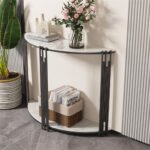 Half Moon Console Table Marble Semi-Circle Entrance Hall Table - Image 5