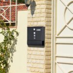 Lockable Mailbox Wall Mounted Mail Letter Post Box with Newspaper Holder Rack - Image 6