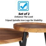 Industrial Nesting Wooden Side Tables - Image 10