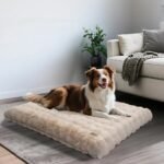 Plush Dog Crate Bed with Non Slip Base and Removable Cover - Image 2
