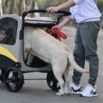 Large Dog Stroller Foldable Pet Pushchair with Doors - Image 4