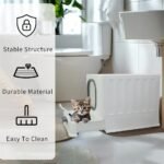 Big Top Entry Deep Tray Enclosed Kitty Cat Litter Box Easy To Clean Pull Handle - Image 10