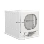 Big Top Entry Deep Tray Enclosed Kitty Cat Litter Box Easy To Clean Pull Handle - Image 13