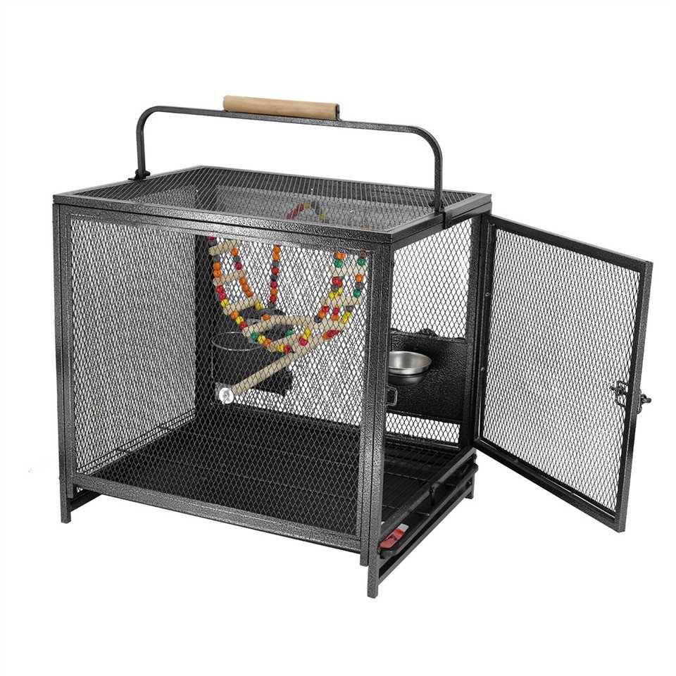 V767-P-ZN1683-202602160915-00 Heavy Duty Metal Bird Cage Parrot Transport Carrying Cage Large Pet Cages Aviary - Image 1