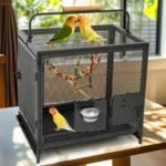 Heavy Duty Metal Bird Cage Parrot Transport Carrying Cage Large Pet Cages Aviary - Image 2