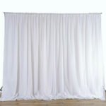 3mx6m 10ft Silk White Backdrop Drapes Curtain Wedding Ceremony Party Home Window Decor