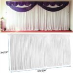 3mx6m 10ft Silk White Backdrop Drapes Curtain Wedding Ceremony Party Home Window Decor - Image 6