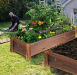 Large Rectangular Wooden Planters Garden Outdoor Flower Plant Herbs Pot Boxes - Image 2