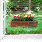 Large Rectangular Wooden Planters Garden Outdoor Flower Plant Herbs Pot Boxes - Image 5