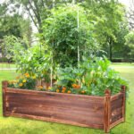 Fin Rot-Resistant Wood Modular Raised Garden Bed Outdoor Elevated Herb Planter Box - Image 5