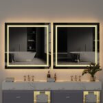 80x80cm Large Square Wall Mount Smart Led Bathroom Mirror Anti Fog Backlit Vanity Mirror - Image 3