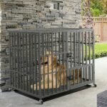 Heavy Duty Dog Cage with Lock & Bottom Tray XXL - Image 4