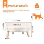 Pet Sofa Bed with Plush Cushion & Wooden Legs - Image 10