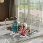 Large Acrylic Dog Playpen Fence Clear Pet Fertility Cage Fence Enclosure Playgroup