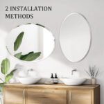 Beveled Edge Oval Wall Mirror, Frameless Decorative Glass Mirror for Bathroom, Living Room, Entryway, Hallway - 50x70cm - Image 4
