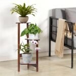 3 Tier bamboo plant stand for garden and living room-Brown - Image 4