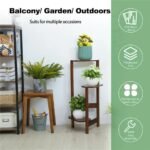 3 Tier bamboo plant stand for garden and living room-Brown - Image 8