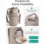 Camel Quilted Water Bottle Carrier Bag with Large Phone Pocket - Insulated Tumbler Pouch with Adjustable Shoulder Strap - Crossbody Water Bottle Holder for18oz to 64ozTumblers, Gym, and Travel - Image 3