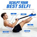 Black Multifunctional Pedal Resistance Band - Home Fitness Sit-up Assistant with Foot Pedals and Elastic Pull Rope - Full Body Workout Equipment for Abs, Arms, Legs and Glutes - Image 2