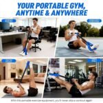 Black Multifunctional Pedal Resistance Band - Home Fitness Sit-up Assistant with Foot Pedals and Elastic Pull Rope - Full Body Workout Equipment for Abs, Arms, Legs and Glutes - Image 6