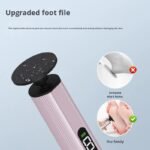 Rose Gold Professional 2-in-1 Electric Foot Callus Remover and Manicure Kit - 9 Speeds Rechargeable Electronic Foot File with LCD Display - Professional Pedicure Tool for Dead Skin and Nail Care - Image 3