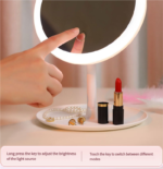 3PCS LED Makeup Mirror with Lights - Portable Tabletop Vanity Mirror, INS Style, White - Image 3