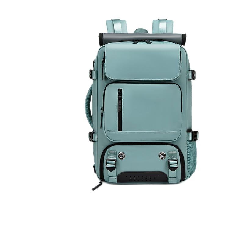 V888-ELOSUNG18485-202604131750-00 Green Large Capacity 16-Inch Laptop Travel Backpack - Anti-Theft Professional Business Bag with Spring Buckle - Durable Oxford Cloth Outdoor Rucksack for Men and Women - Image 1