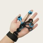 10 pcs Blue Finger Exerciser and Hand Strengthener - Adjustable Silicone Grip Strength Trainer for Physical Therapy, Athletes and Musicians - 13LB to 21LB Resistance Levels - Image 2