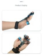 10 pcs Blue Finger Exerciser and Hand Strengthener - Adjustable Silicone Grip Strength Trainer for Physical Therapy, Athletes and Musicians - 13LB to 21LB Resistance Levels - Image 7