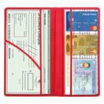 3 Pcs Premium PU Leather Car Registration and Insurance Holder - Slim Auto Document Organizer, Driver's License Wallet and Travel Passport Folder - Brown - Image 2