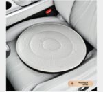 Moonlight White 360 Degree Rotating Car Seat Cushion - 53cm Nano Tech Swivel Mobility Aid - Easy Vehicle Entry and Exit for Seniors, Breathable Non Slip Ergonomic Support for Home Office and Travel