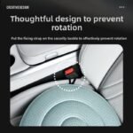 Gray 360 Degree Rotating Car Seat Cushion - 53cm Nano Tech Swivel Mobility Aid - Easy Vehicle Entry and Exit for Seniors, Breathable Non Slip Ergonomic Support for Home Office and Travel - Image 2