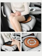 Gray 360 Degree Rotating Car Seat Cushion - 53cm Nano Tech Swivel Mobility Aid - Easy Vehicle Entry and Exit for Seniors, Breathable Non Slip Ergonomic Support for Home Office and Travel - Image 6