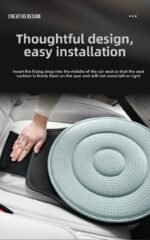 Gray 360 Degree Rotating Car Seat Cushion - 53cm Nano Tech Swivel Mobility Aid - Easy Vehicle Entry and Exit for Seniors, Breathable Non Slip Ergonomic Support for Home Office and Travel - Image 10
