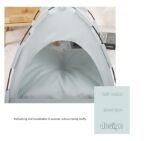 Green Premium Portable Pet Tent Bed with Cooling Mat - Breathable Foldable Outdoor Indoor Cat Dog House Shelter for Summer(Size: L) - Image 9