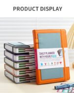 Grey A5 PU Leather Agenda for Productivity & Time Management-Undated Daily & Hourly Planner Pro - Image 10