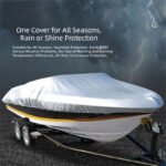 Grey Heavy Duty Waterproof Tarp Covers with Storage Bag, Fits V-Hull, Fish&Ski, Pro-Style, Fishing, Runabout, Bass Boats, 17-19FT(600cm*310cm) - Image 4