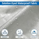 Black Heavy Duty Waterproof Tarp Covers with Storage Bag, Fits V-Hull, Fish&Ski, Pro-Style, Fishing, Runabout, Bass Boats, 20-22FT(700cm*320cm) - Image 3