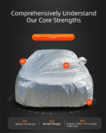 Silver 2L Universal Car Cover - 170T Taffeta Fabric, All-Weather Protection for Cars(4300 —1800 —1600MM) - Image 2