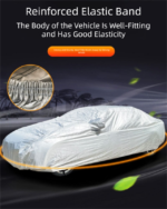 Silver 3XXL Universal Car Cover - 170T Taffeta Fabric, All-Weather Protection for Cars(5300 —2000 —1500MM)