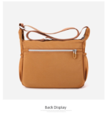 Brown Multi-Pocket Lightweight Nylon Crossbody Bag â€“ Stylish, Functional, and Spacious Shoulder Bag for Women - Image 6