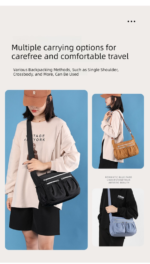 Brown Multi-Pocket Lightweight Nylon Crossbody Bag â€“ Stylish, Functional, and Spacious Shoulder Bag for Women - Image 9