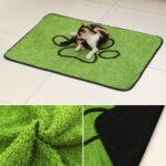 2 Pcs Artificial Grass Pet Mat - Soft, Fast-Drying & Non-Slip Sleeping Pad for Cats and Dogs(90*104cm)